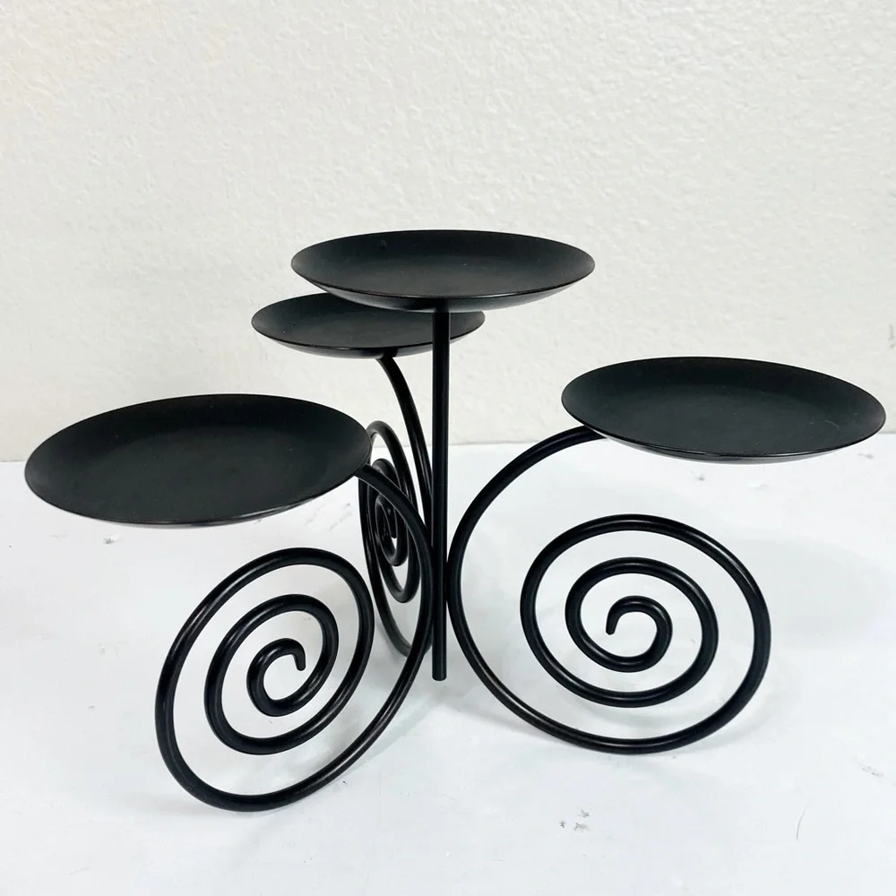 PartyLite Viking 4 Pillar Metal Candle Holder 8” x 8” - Picture 2 of 5